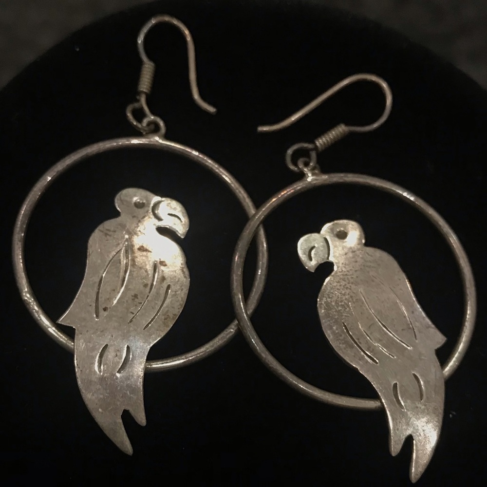Sterling silver 925 bird earrings from Mexico